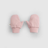 Organik Pamuklu Tavşan Kulaklı Pembe Balaklava Eldiven Seti