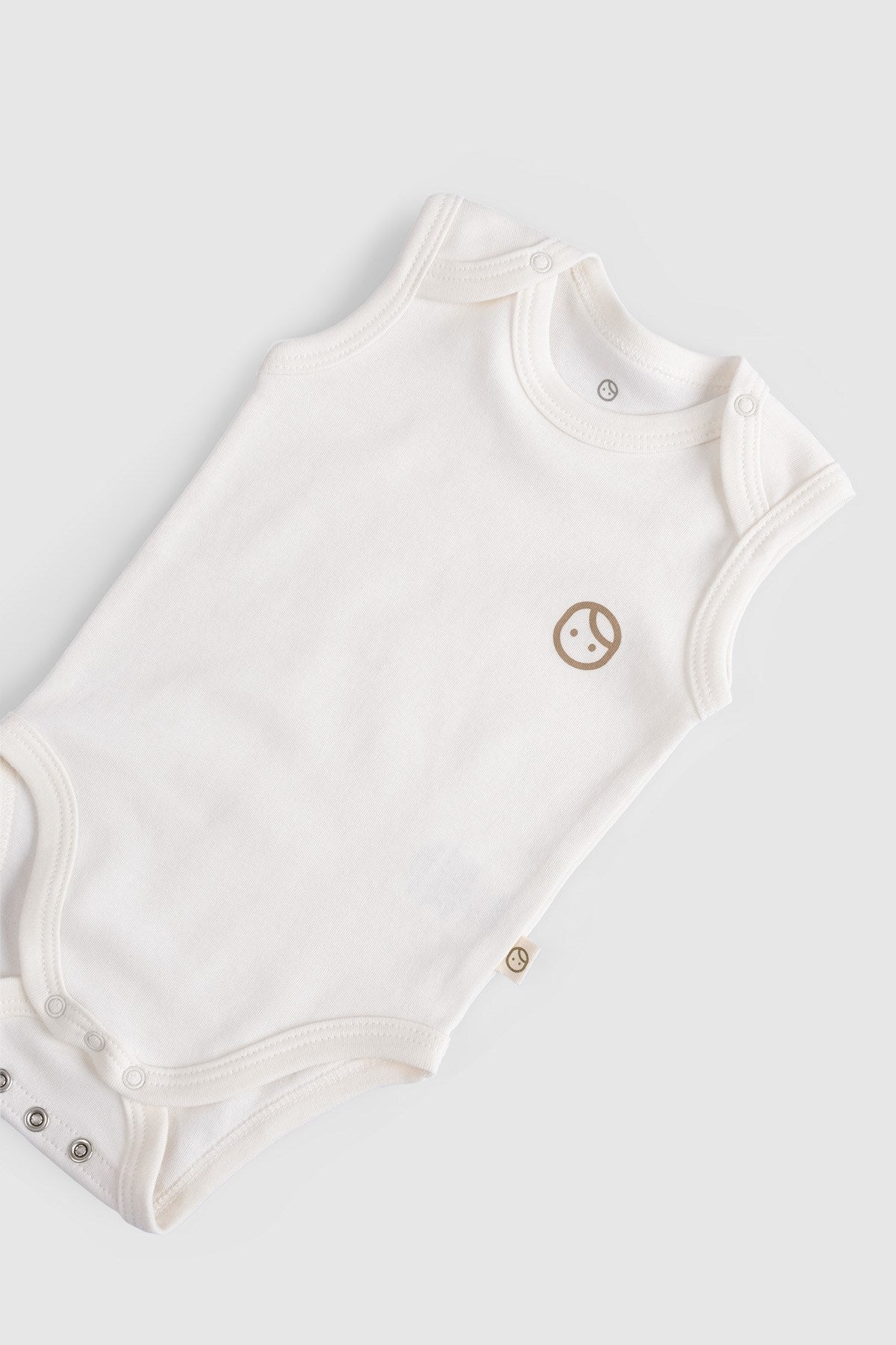 2'li Organik Pamuk Ayarlanabilir Pembe - Ekru Çıtçıtlı Atlet - Little Gusto -