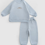 Organik Pamuklu Mavi Bebek Takımı