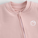 Organik Pamuklu Pembe Fermuarlı Bebek Tulumu