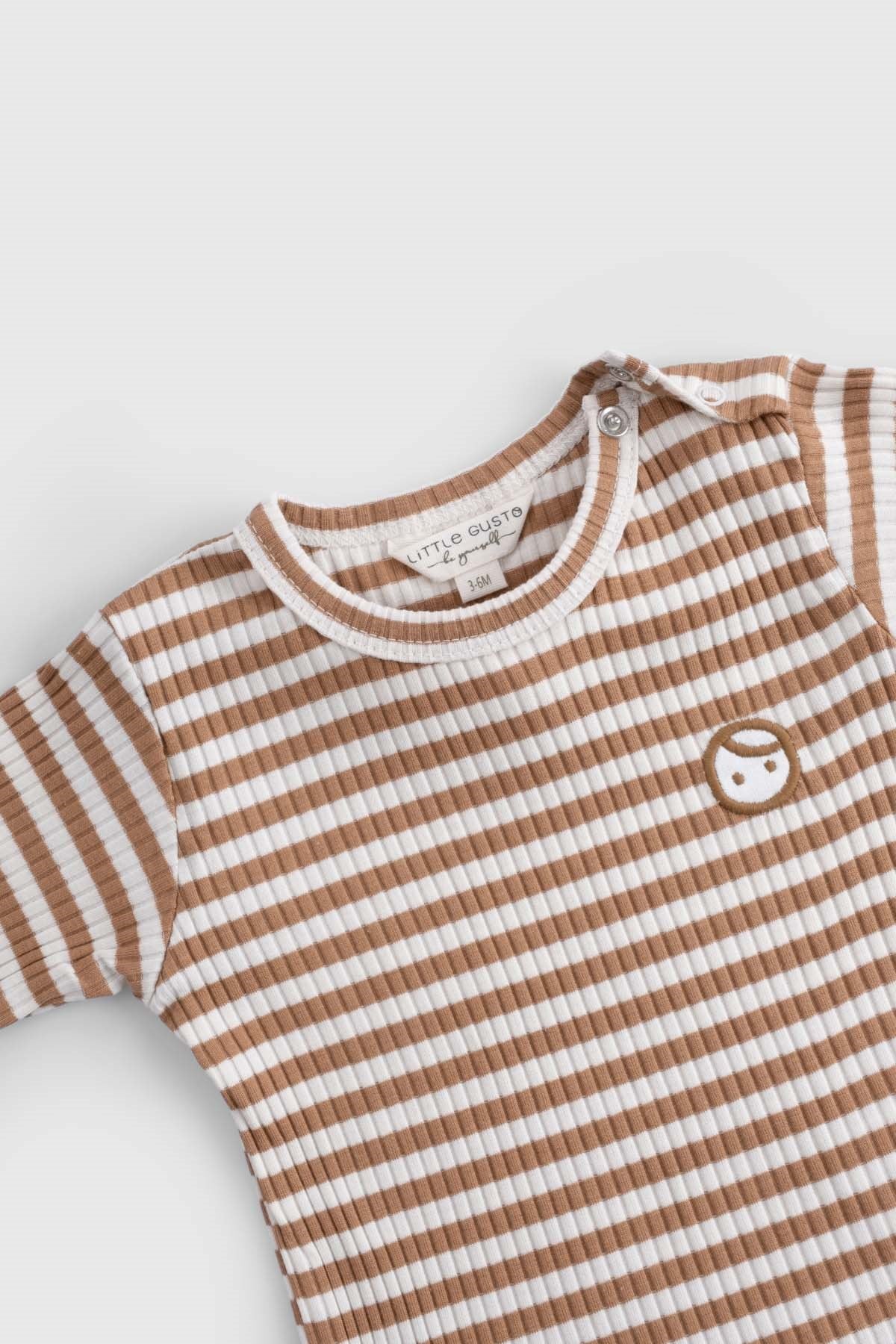 Organik Pamuklu  Kaşkorse  Modal Kahve Bebek Takımı