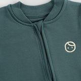 Organik Pamuklu Yeşil Fermuarlı Bebek Tulumu