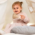 Organik Pamuklu Kaşkorse Modal Pembe Bebek Takımı