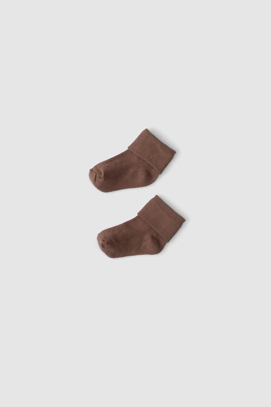 Organik Bebek Çorabı Kahverengi