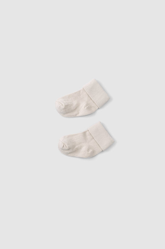 Organik Bebek Çorabı Bej