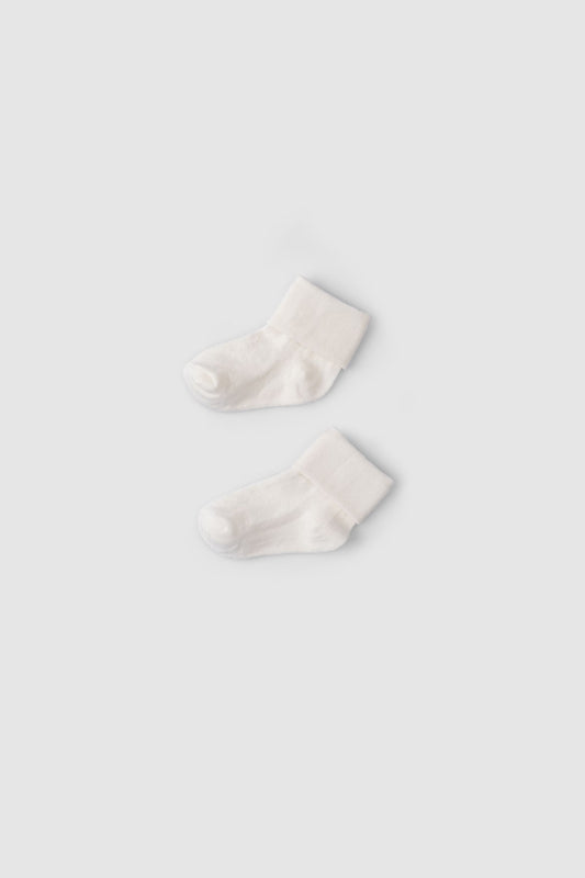 Organik Bebek Çorabı Beyaz