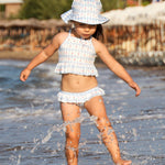 UV Korumalı Fırfırlı Kız Çocuk Bikini Takımı Diamonds Sand Mother