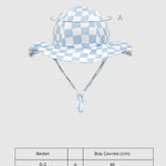 UV Korumalı Bebek & Çocuk Siperlikli Şapka Groovy Checker Şapka Sand Mother