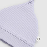 Organik Pamuklu Düğümlü Kaşkorse Modal Yenidoğan Şapka Lila