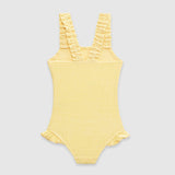 UV Korumalı Dokulu Kız Çocuk Mayo Butter Yellow Mayo Sand Mother