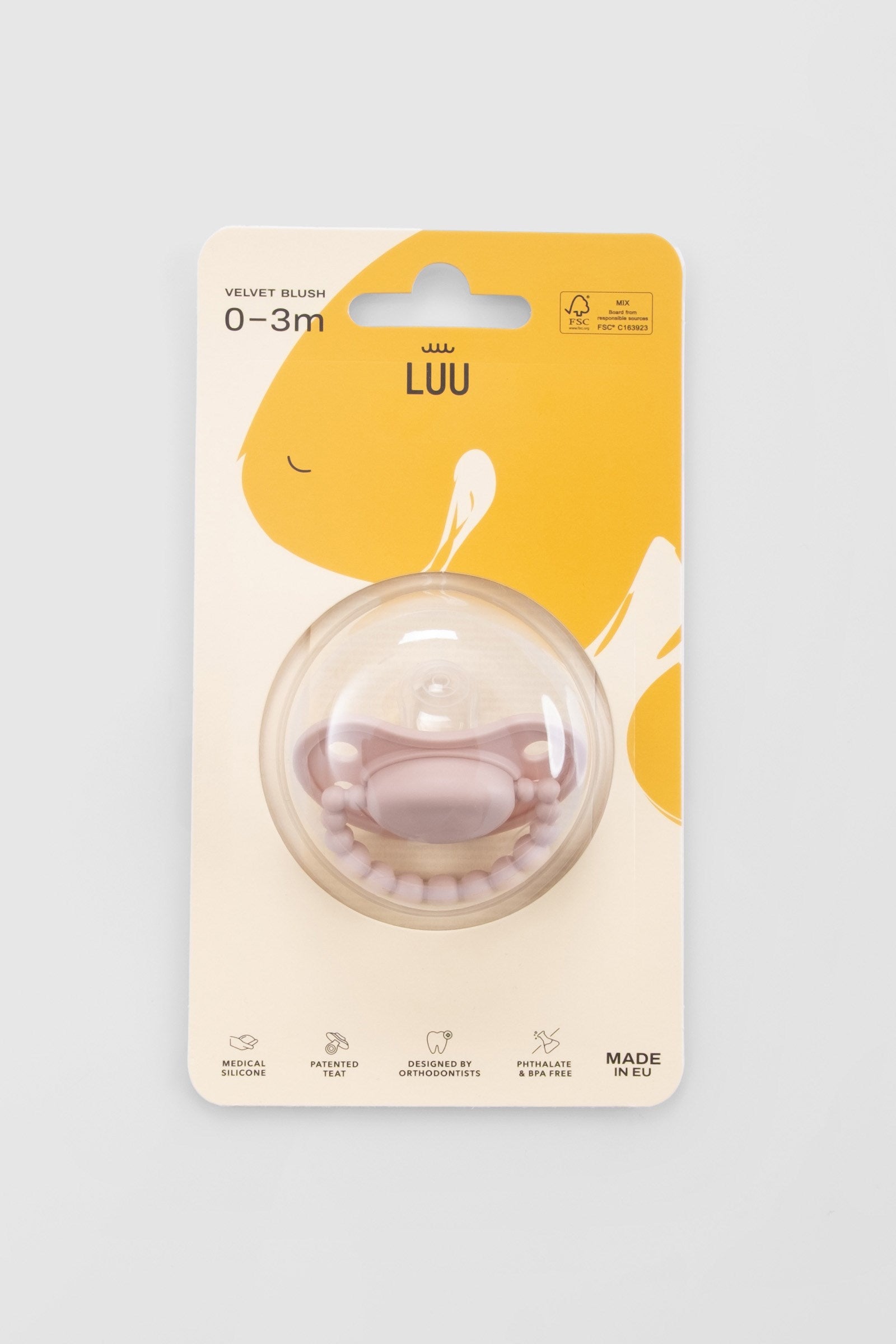 LUU Kids Positioning Ortodontik Medikal Silikon Emzik –  Velvet Blush