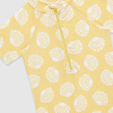 UV Korumalı Bebek Tek Parça Alttan Çıtçıtlı Ön Fermuarlı Mayo Sunny Shells Mayo Sand Mother