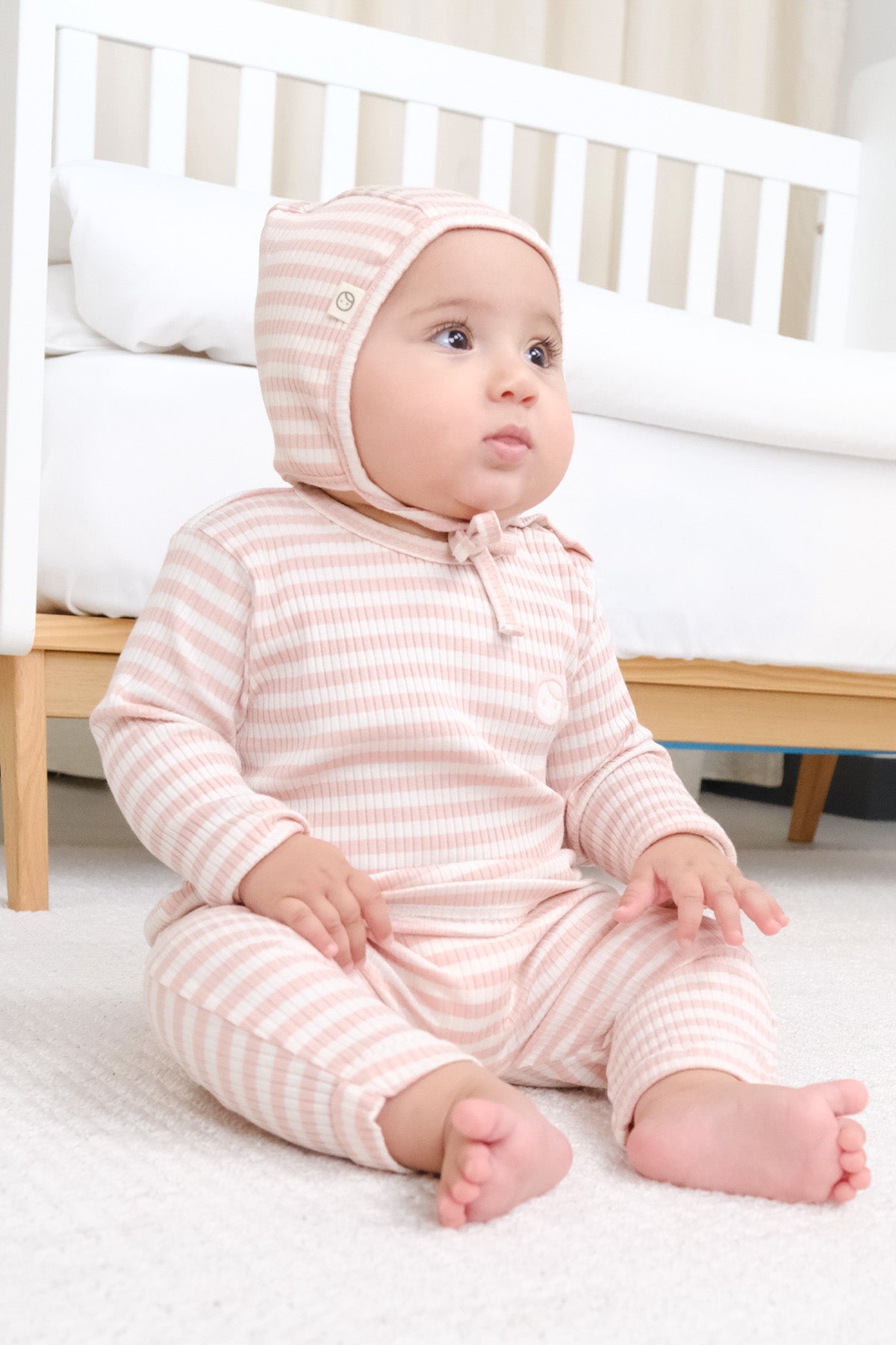 Organik Pamuklu Kaşkorse Modal Pembe Bebek Takımı Little Gusto