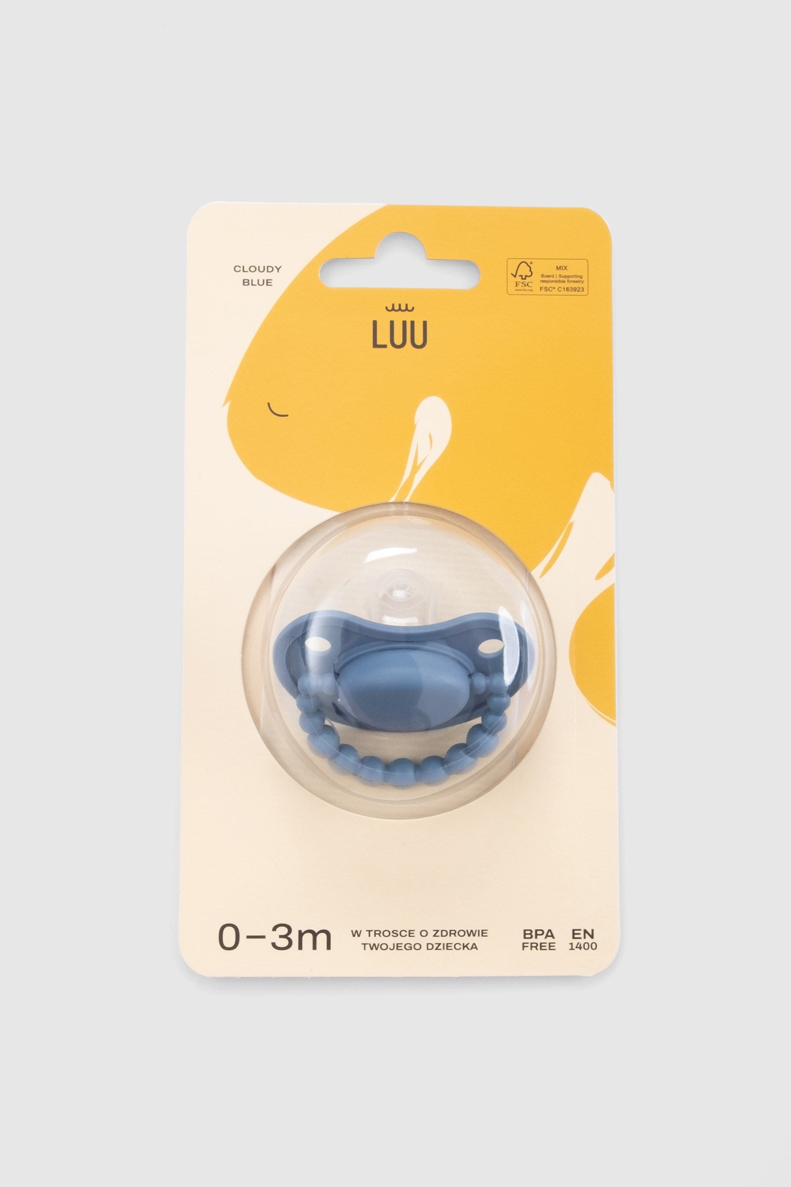 LUU Kids Positioning Ortodontik Medikal Silikon Emzik –  Cloudy Blue