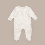 Sophie la girafe 2'li Organik Pamuk Sarı Ekru Tulum Seti