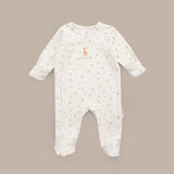 Sophie la girafe 2'li Organik Pamuk Sarı Ekru Tulum Seti