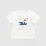 Organik Pamuk Bebek Tişört Waves Tişört Little Gusto