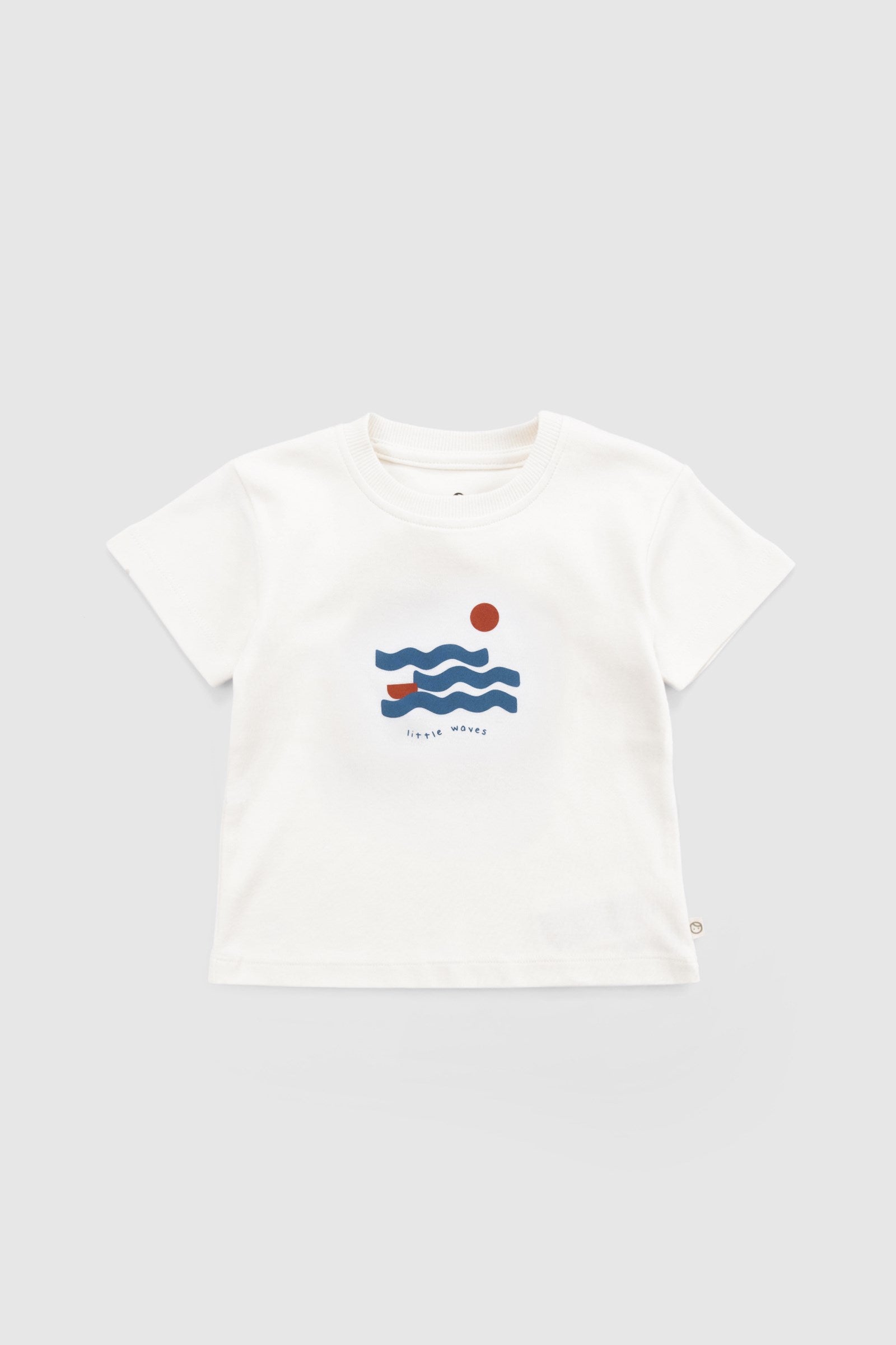 Organik Pamuk Bebek Tişört Waves Tişört Little Gusto