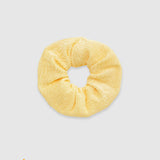 Dokulu Mayo Kumaşından Toka Butter Yellow Saç Bandı Sand Mother