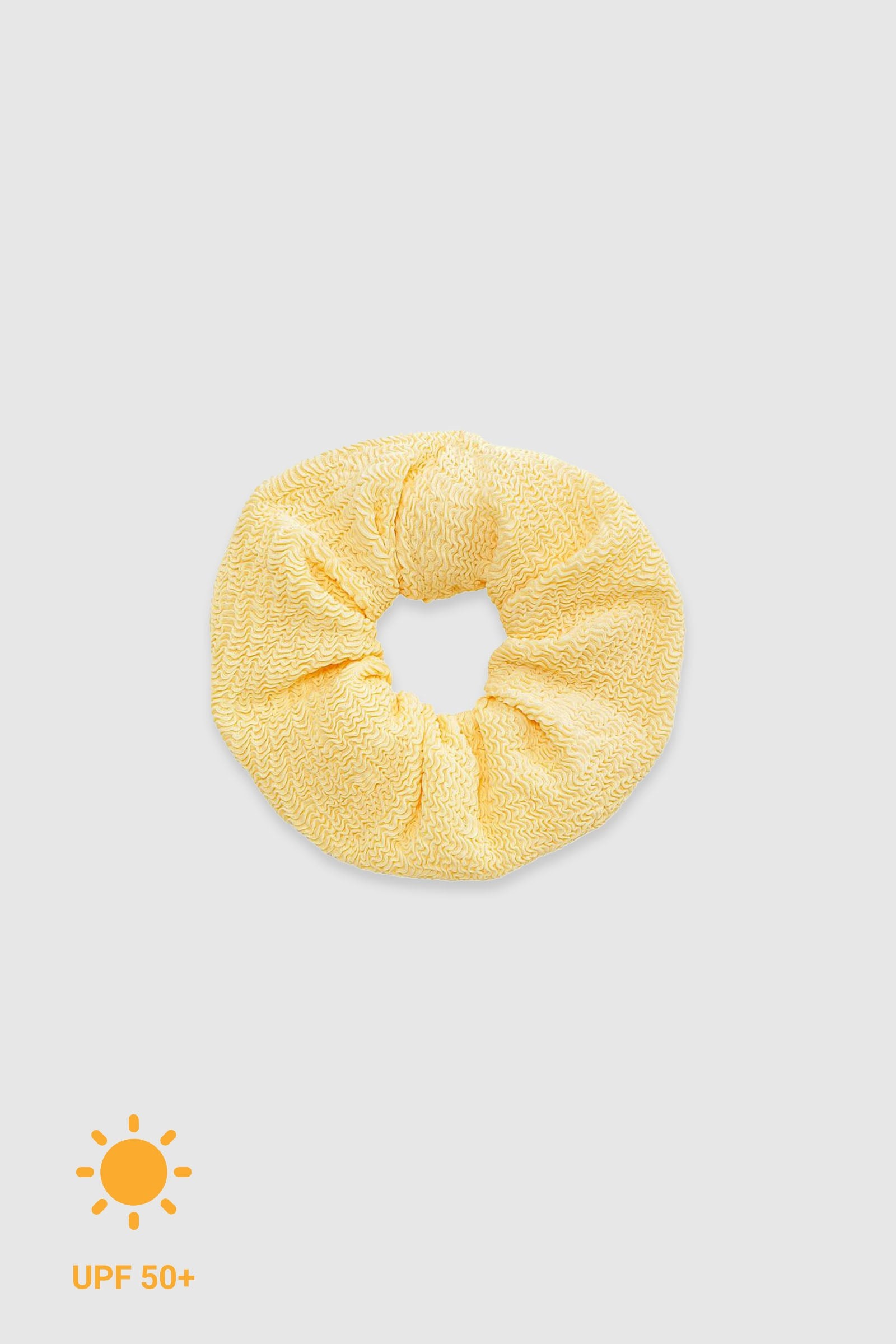 Dokulu Mayo Kumaşından Toka Butter Yellow Saç Bandı Sand Mother