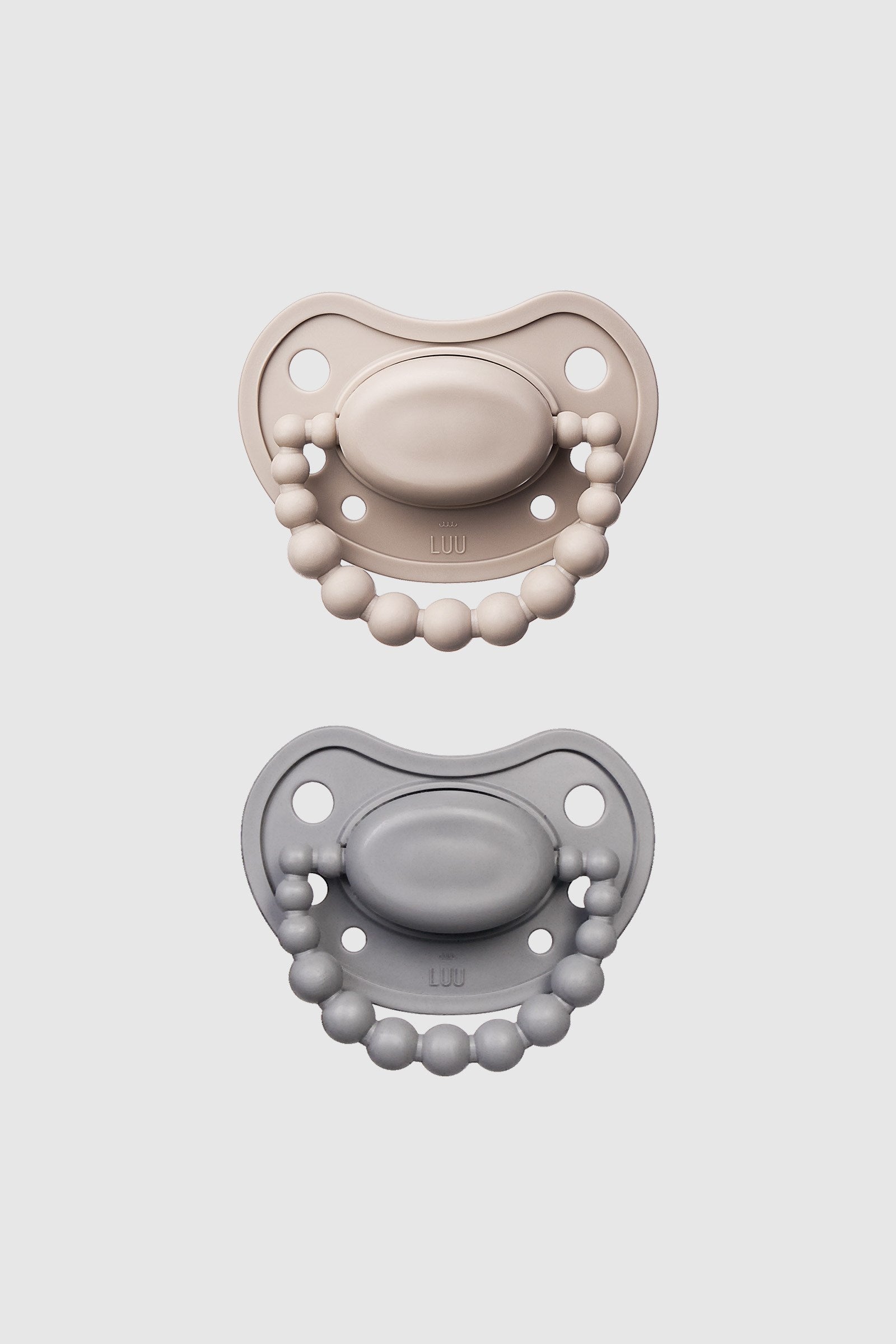 LUU Kids Positioning Ortodontik Medikal Silikon Emzik 2'li Set –  Sand Storm & Lovely Gray