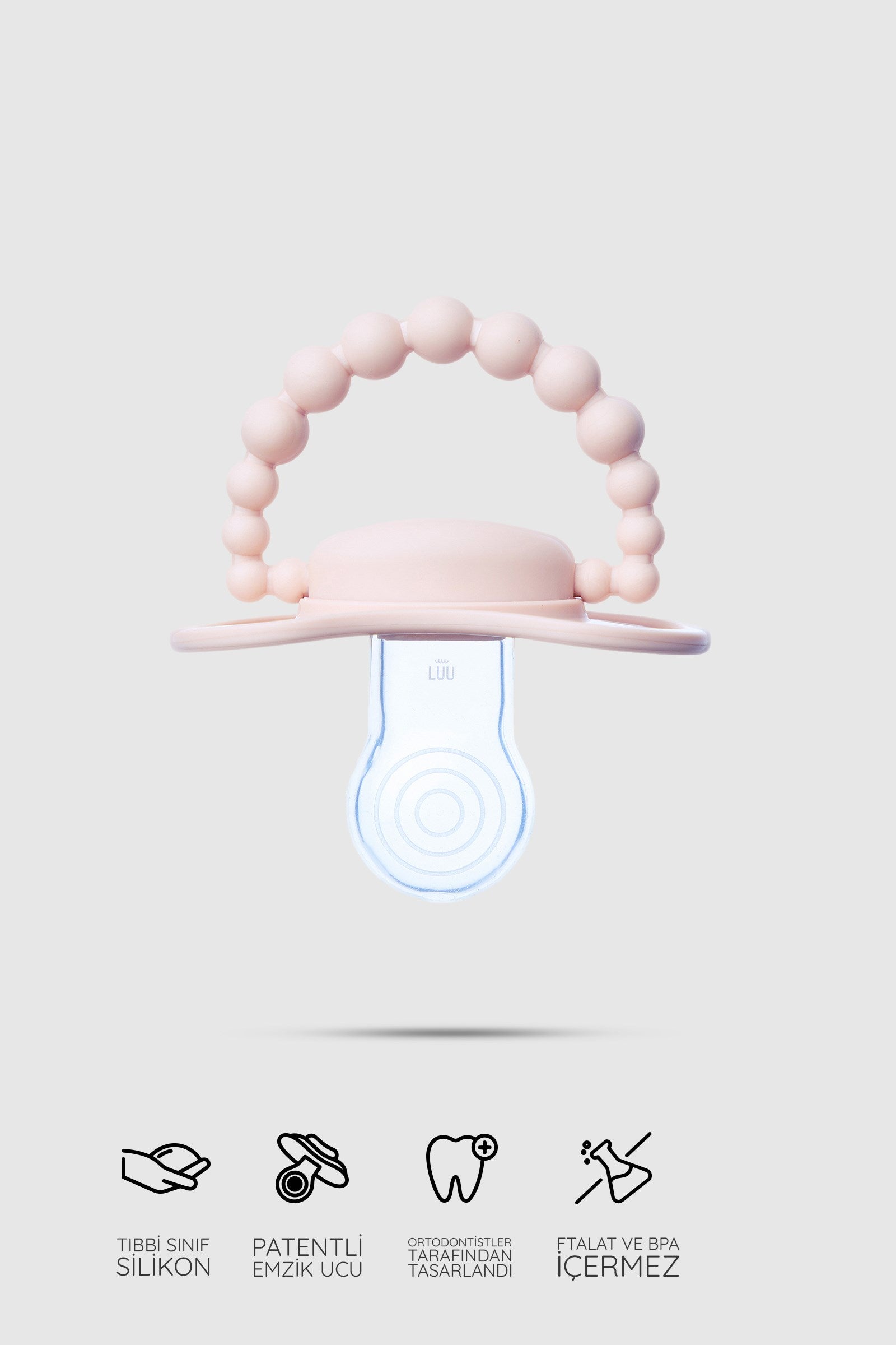 LUU Kids Positioning Ortodontik Medikal Silikon Emzik –  Velvet Blush