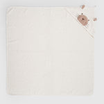 ORGANİK PAMUK EKRU LEOPAR HAVLU KUNDAK SETİ