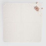 ORGANİK PAMUK EKRU LEOPAR HAVLU KUNDAK SETİ