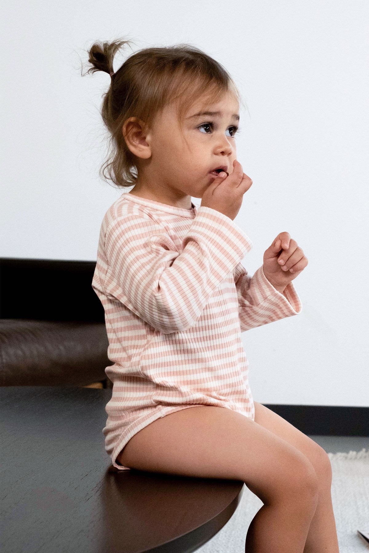 Ayarlanabilir Çıtçıtlı Modal Bebek Body Uzun Kollu Pembe Zıbın