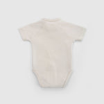 Organik Pamuk 2’li Kısa Kollu Kruvaze Bej Body Little Farm Zıbın & Body Little Gusto
