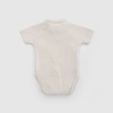 Organik Pamuk 2’li Kısa Kollu Kruvaze Bej Body Little Farm Zıbın & Body Little Gusto