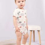 2' li Kısa Kollu Organik Pamuk Bebek Body Seti Animal Desenli - Little Gusto - 