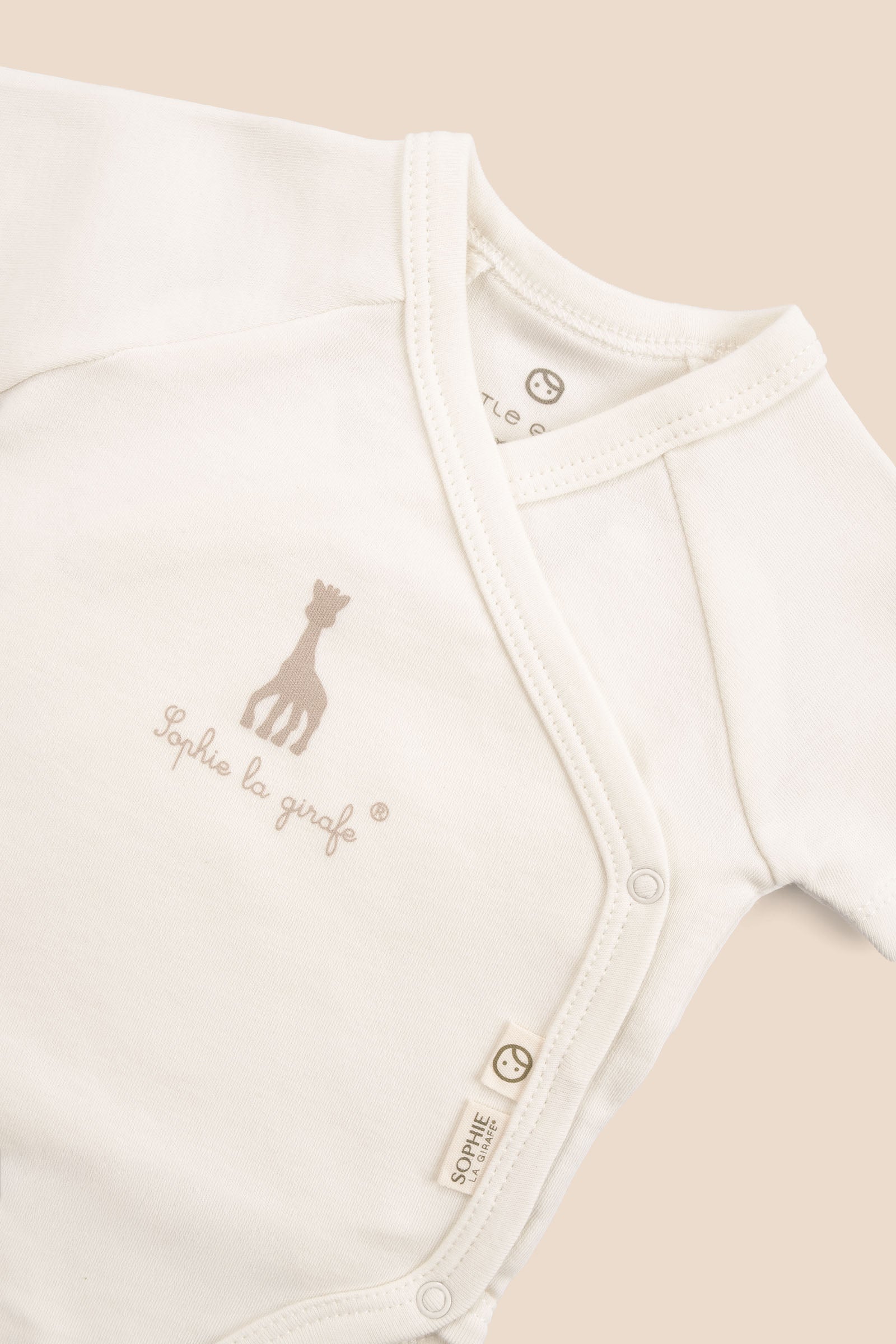 Sophie la girafe Organik Pamuk 2'li Kısa Kollu Kruvaze Zıbın Zıbın & Body Little Gusto