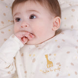 Sophie la girafe 2'li Organik Pamuk Sarı Ekru Tulum Seti