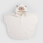 ORGANİK PAMUK EKRU LEOPAR HAVLU PANÇO