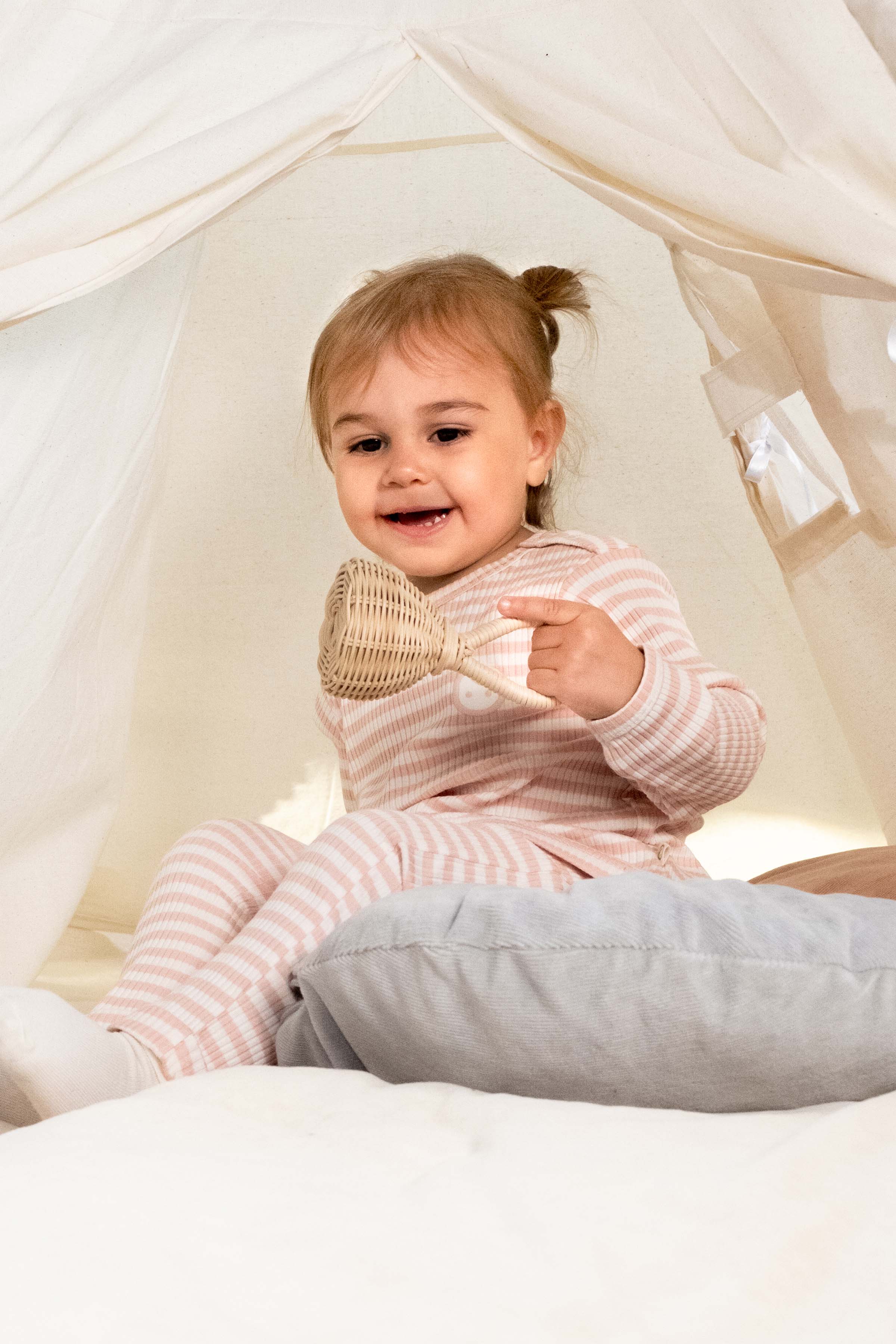 Organik Pamuklu Kaşkorse Modal Pembe Bebek Takımı Little Gusto