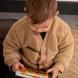 Wellsoft Bebek Hırka Pamuk Desenli Bej