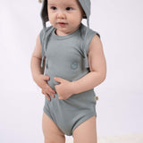 3' lü Çıtçıtlı Atlet Organik Pamuk Body Seti Animal Desenli - Little Gusto - 