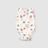 3' lü Çıtçıtlı Atlet Organik Pamuk Body Seti Animal Desenli - Little Gusto - 