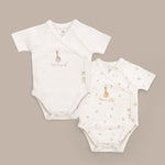 Sophie la girafe Organik Pamuk 2'li Kısa Kollu Kruvaze Zıbın