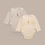 Sophie la girafe 2'li Uzun Kollu Organik Pamuk Zıbın