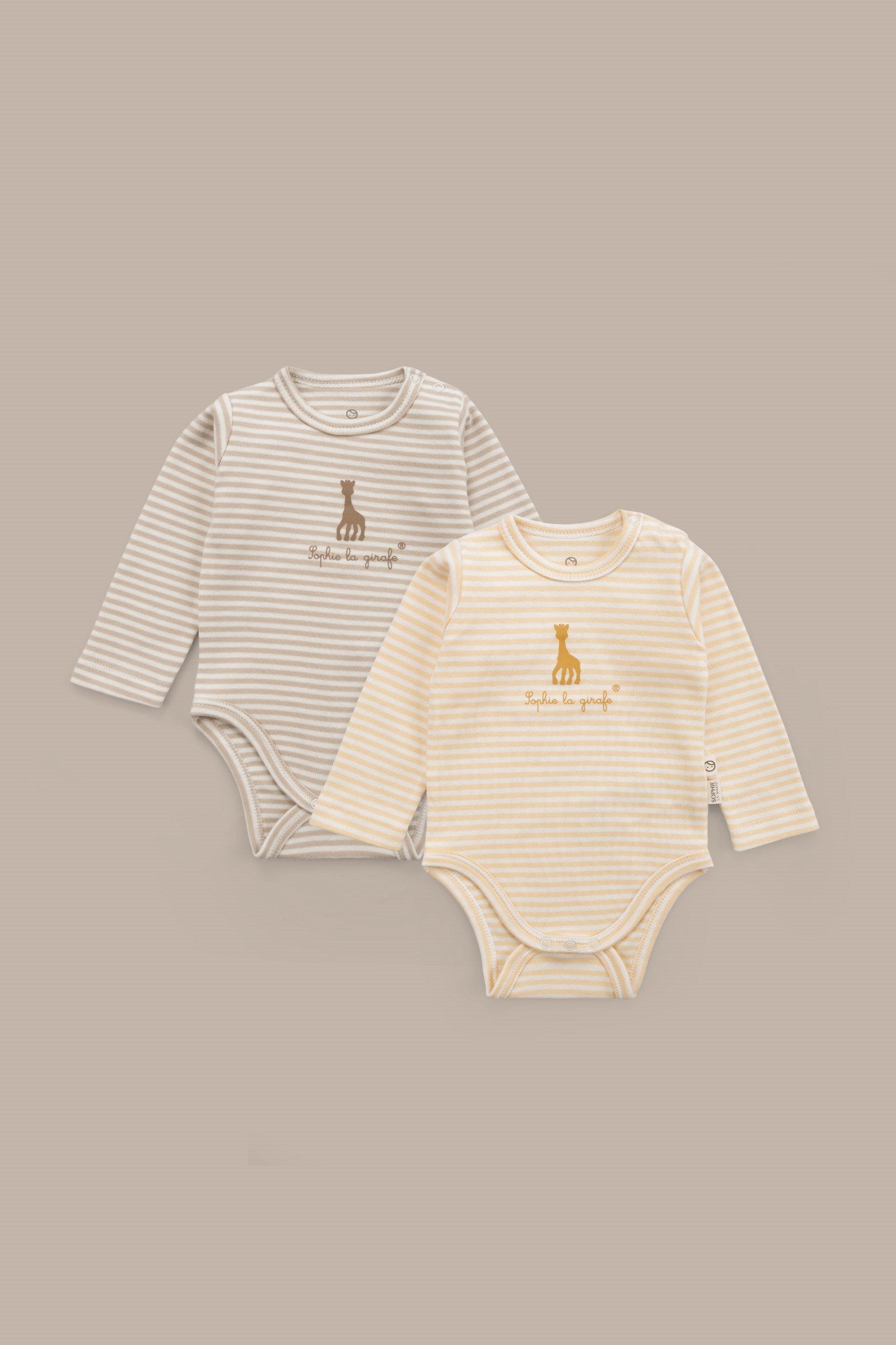 Sophie la girafe 2'li Uzun Kollu Organik Pamuk Zıbın