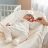 Organik Pamuk 10'lu Ekru Hastane Çıkış Seti