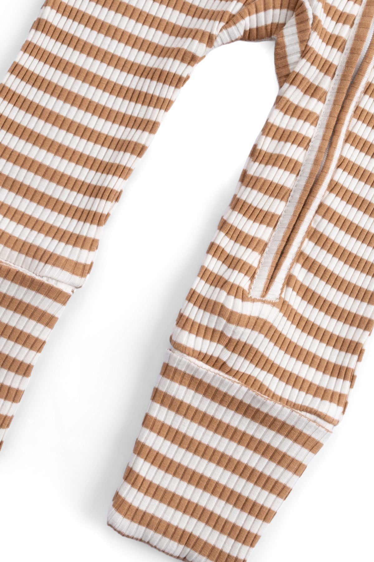 Kendinden Eldivenli ve Patikli Kaşkorse Modal Kahve Fermuarlı Tulum