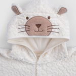 ORGANİK PAMUK EKRU LEOPAR HAVLU PANÇO