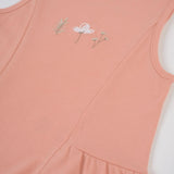 Bambu Çiçek Nakışlı Çocuk Bluz Pembe