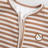 Kendinden Eldivenli ve Patikli Kaşkorse Modal Kahve Fermuarlu Tulum