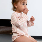 Ayarlanabilir Çıtçıtlı Modal Bebek Body Uzun Kollu Pembe Zıbın Zıbın & Body Little Gusto