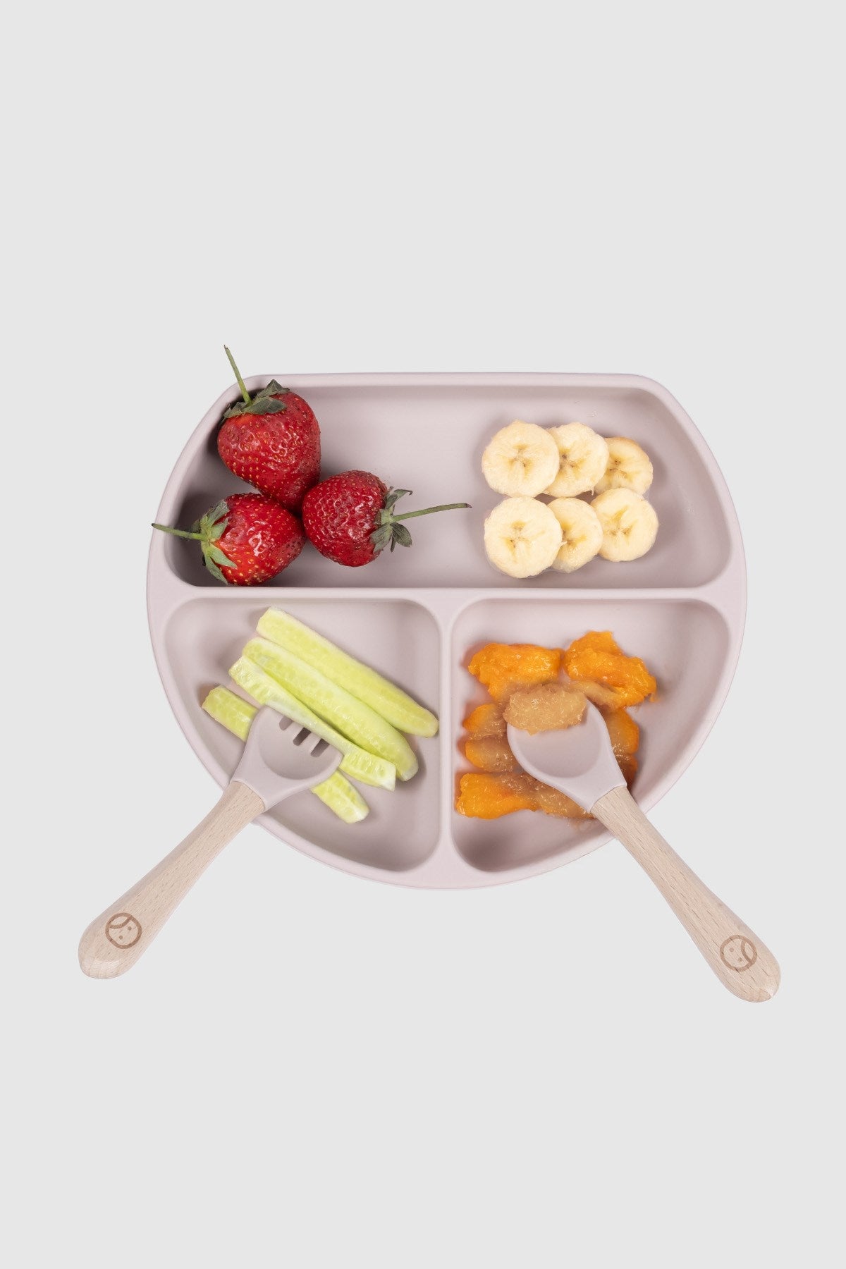 Silikon Bebek Beslenme Seti – Pembe Tabak Little Gusto