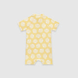 UV Korumalı Bebek Tek Parça Alttan Çıtçıtlı Ön Fermuarlı Mayo Sunny Shells Mayo Sand Mother